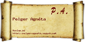 Pelger Agnéta névjegykártya
