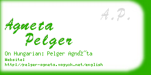 agneta pelger business card